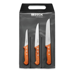 Комплект ножове, 3 части, дървена дръжка, Dick